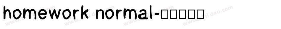 homework normal字体转换